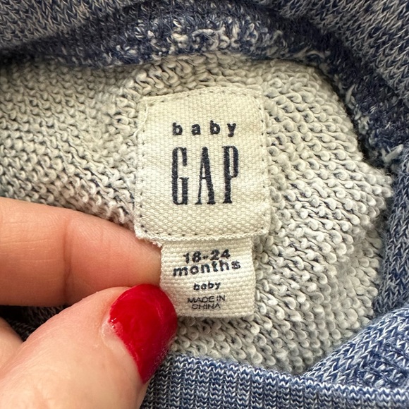 Baby Gap blue hooded romper, size 18-24M - Picture 5 of 6